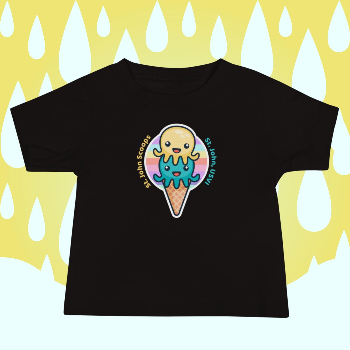 Baby Tee Octopus Yellow/Blue