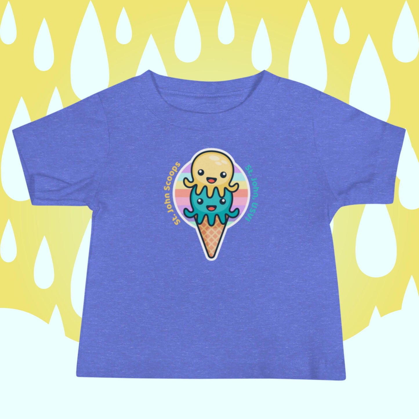 Baby Tee Octopus Yellow/Blue