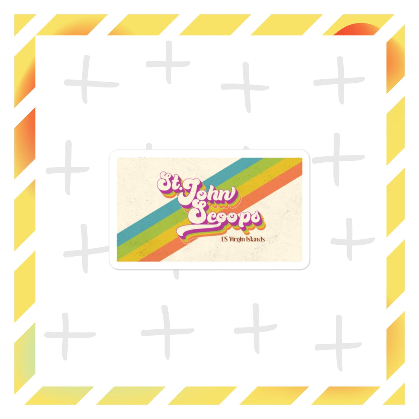 Sticker Retro Distressed