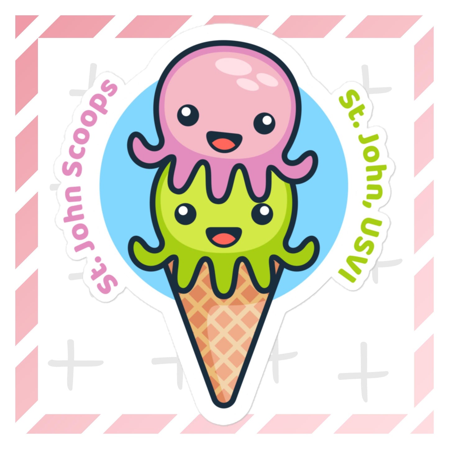 Sticker Octopus Blue