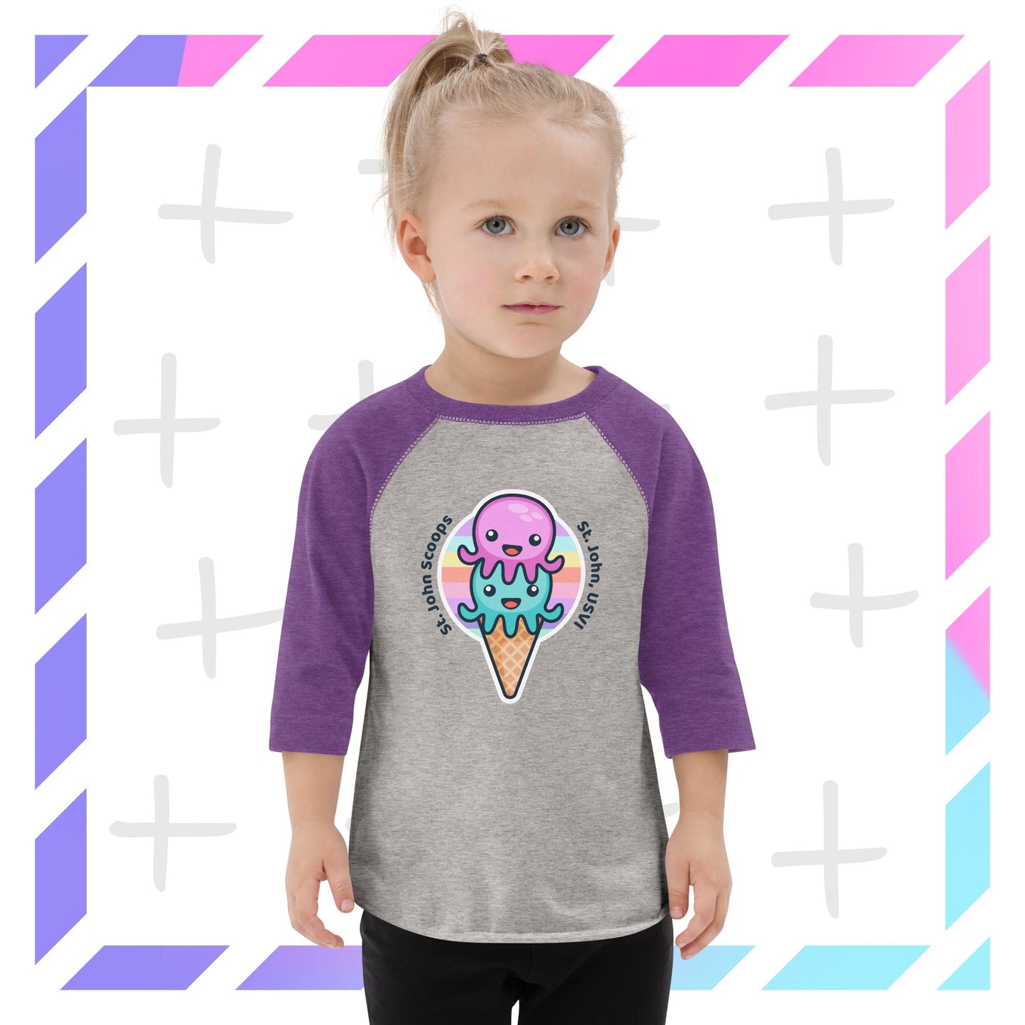 Toddler Baseball Tee Octopue