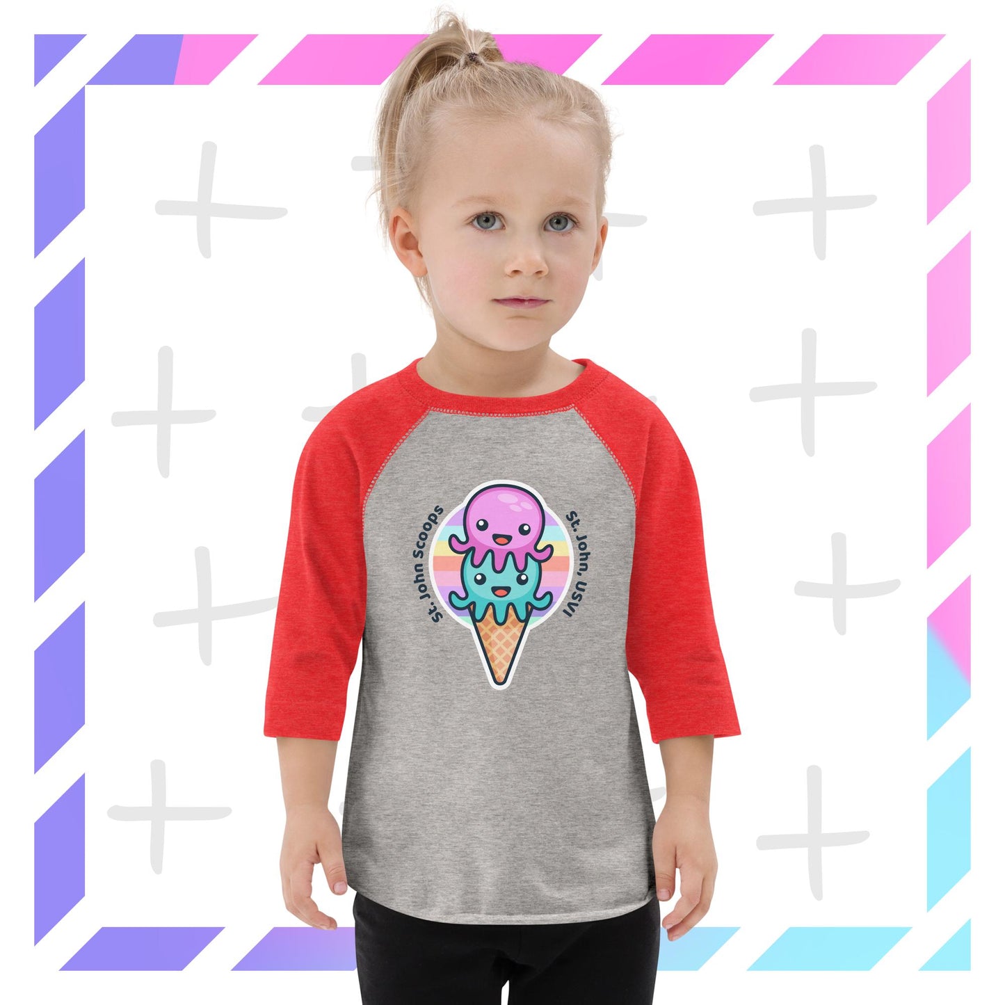 Toddler Baseball Tee Octopue