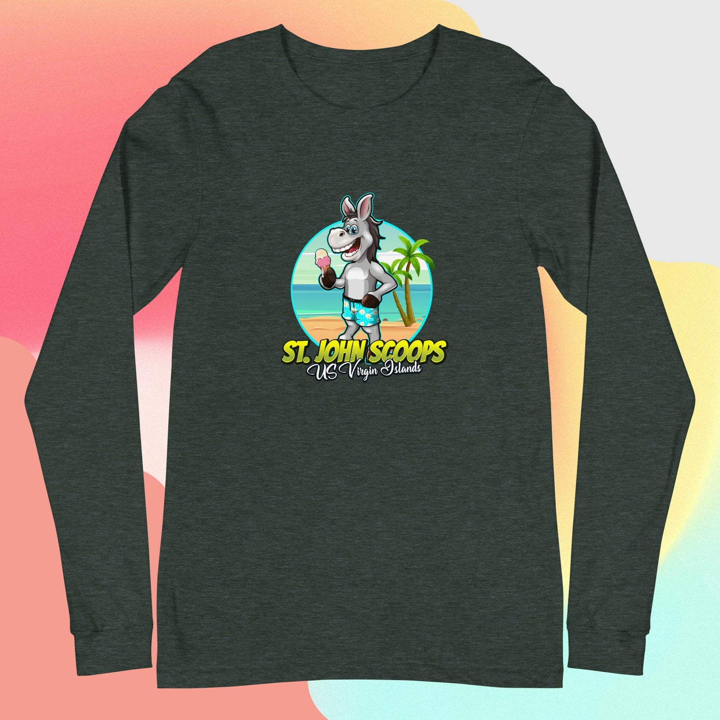 Adult Long Sleeve Tee Donkey
