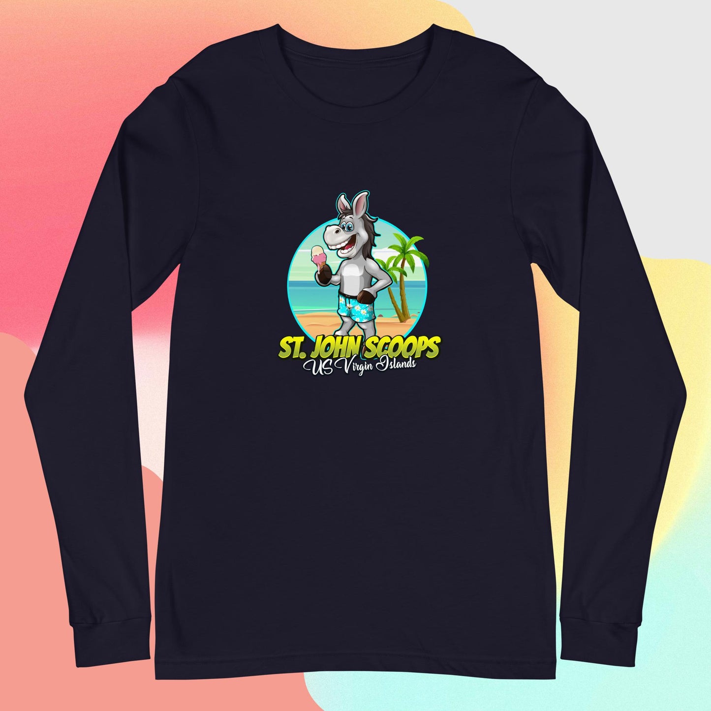 Adult Long Sleeve Tee Donkey