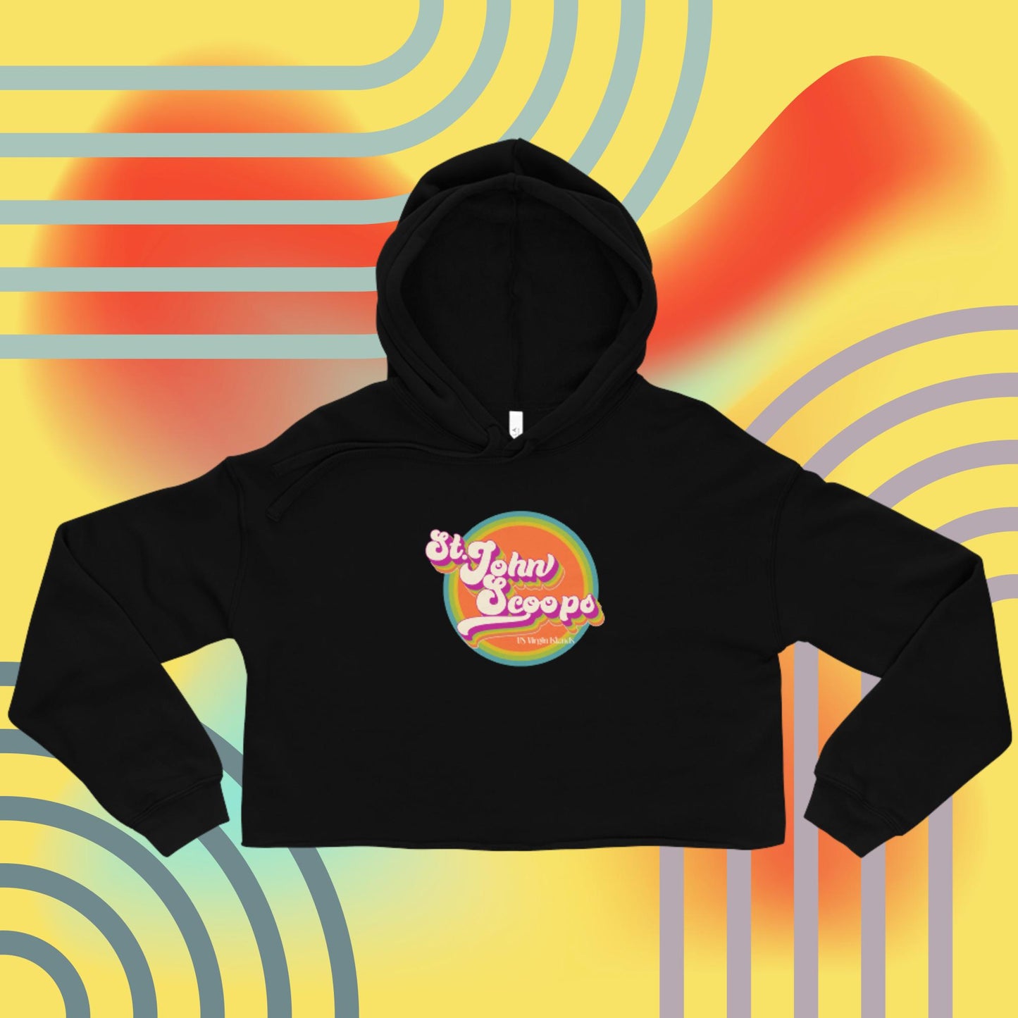 Adult Crop Hoodie Retro