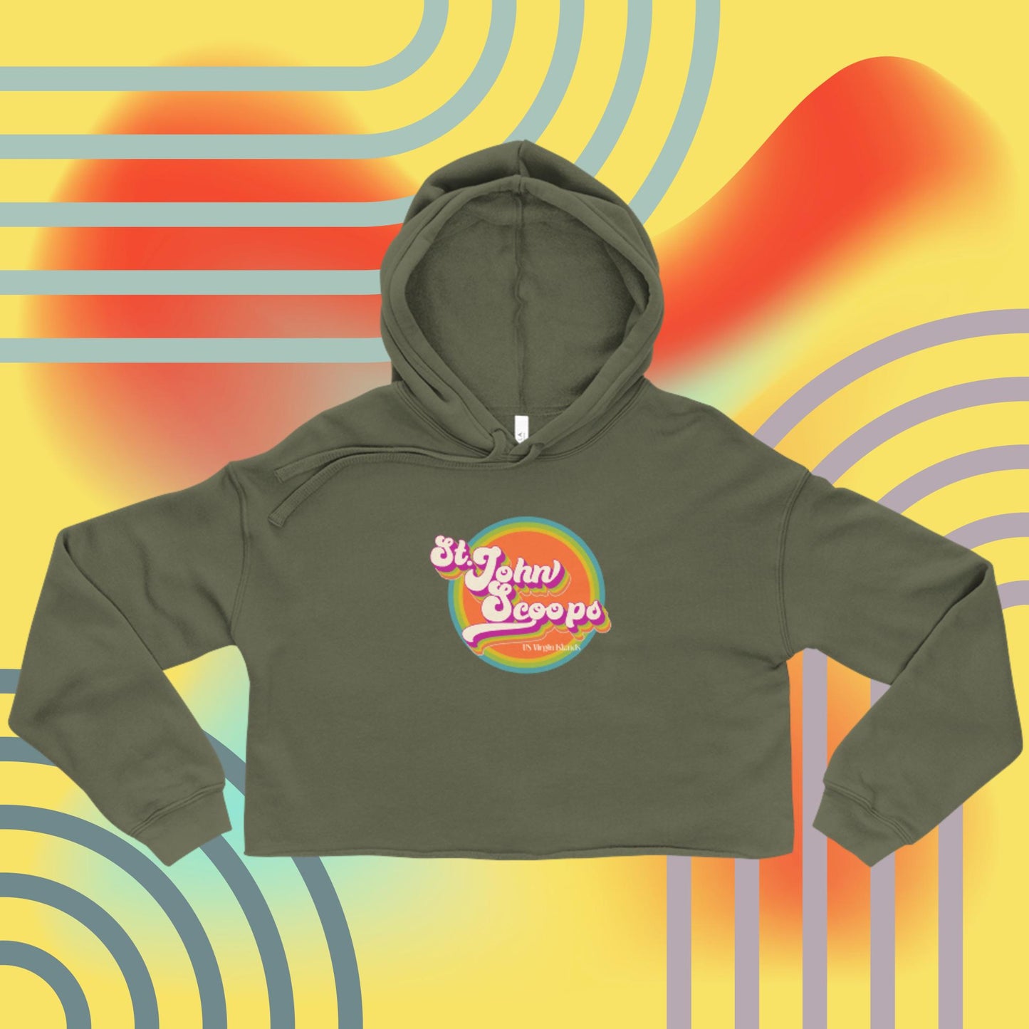 Adult Crop Hoodie Retro