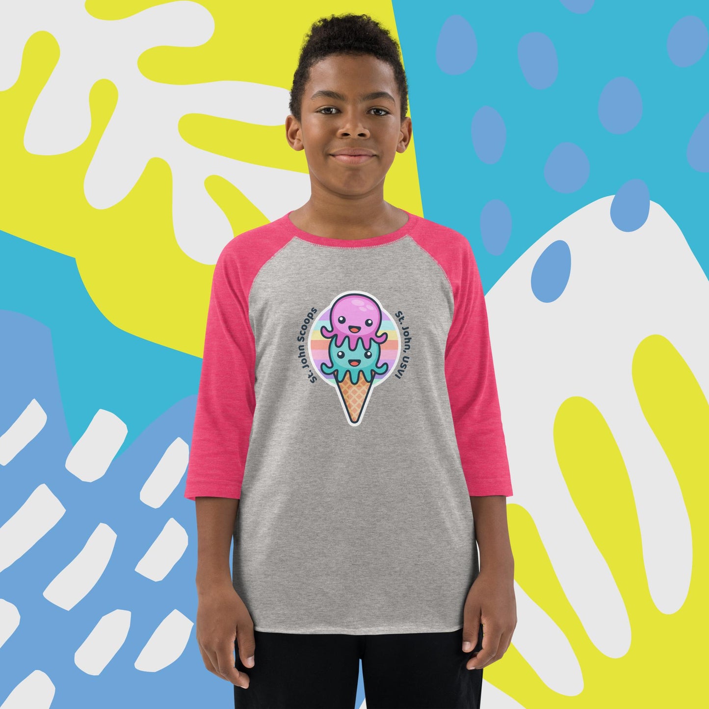 Youth Baseball Tee Octopus