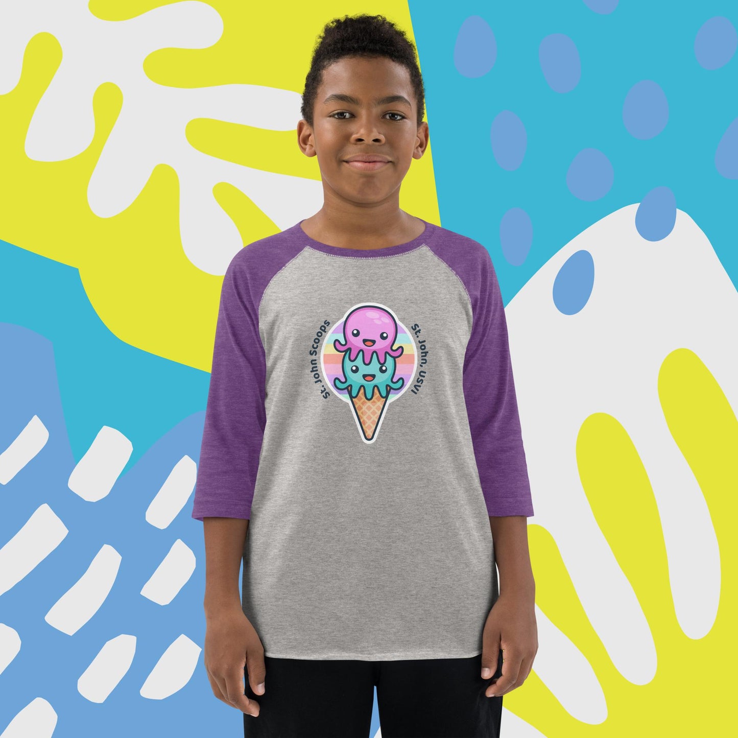 Youth Baseball Tee Octopus
