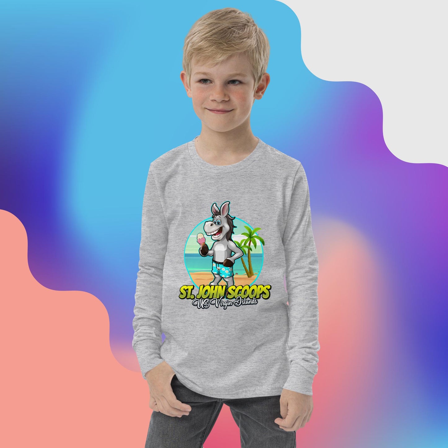 Youth Long Sleeve Tee Donkey