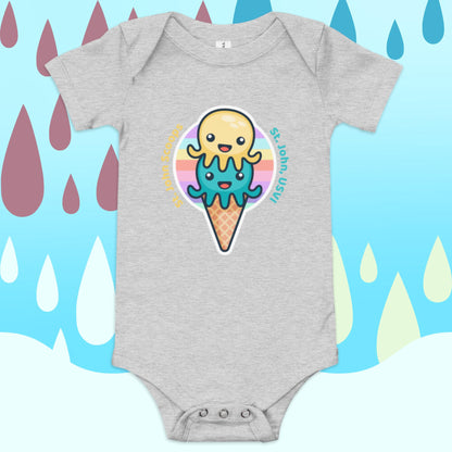 Baby Onesie Octopus Yellow/Blue
