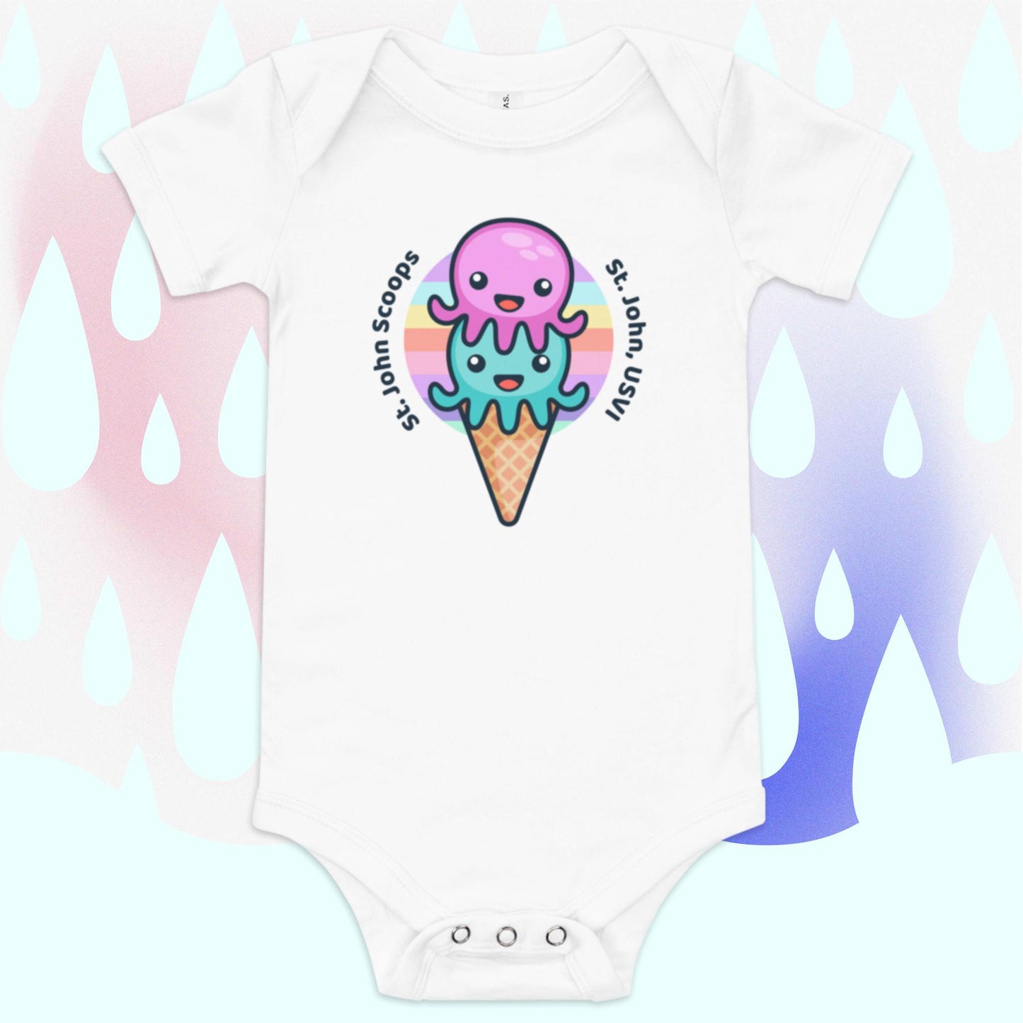 Baby Onesie Octopus Pink/Blue