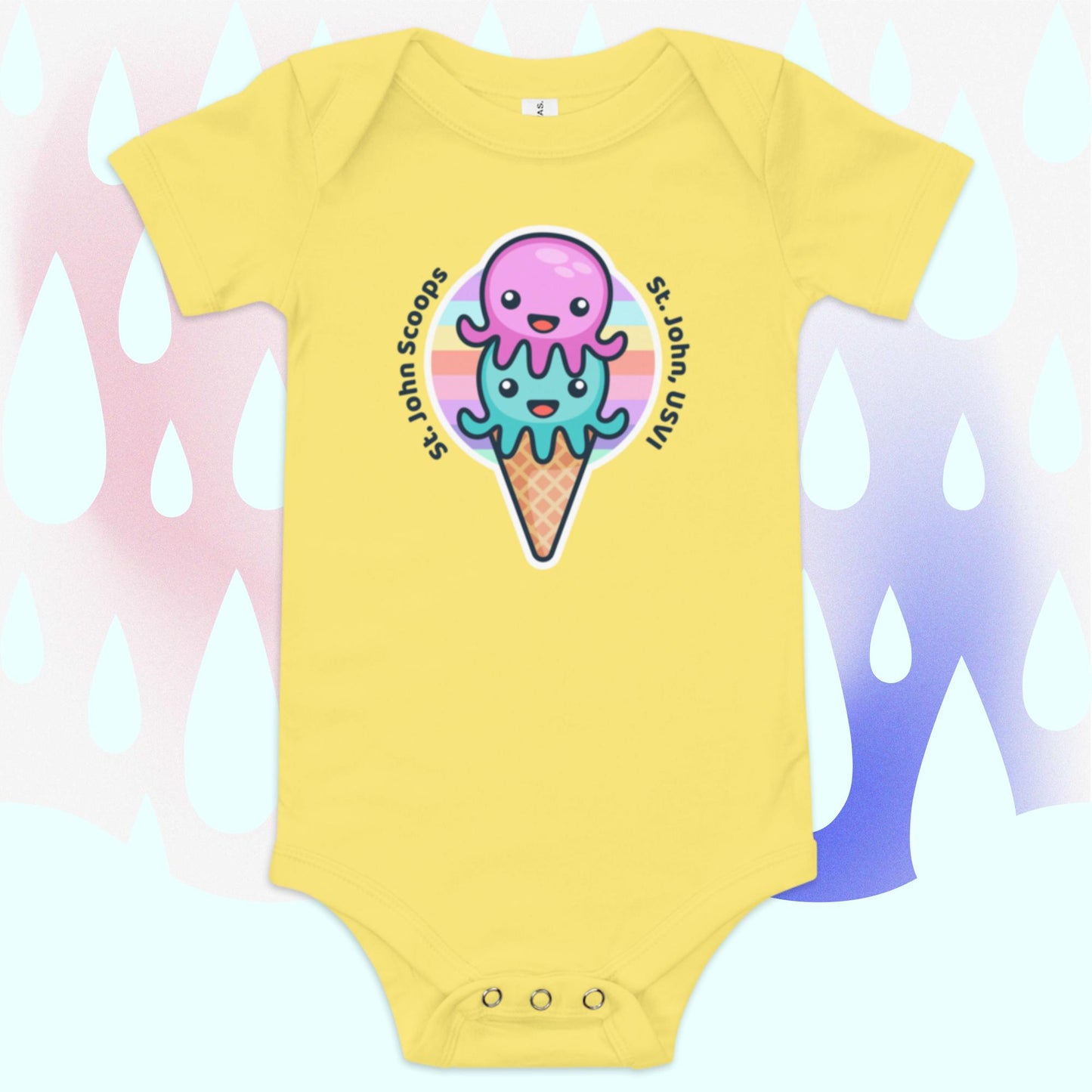 Baby Onesie Octopus Pink/Blue