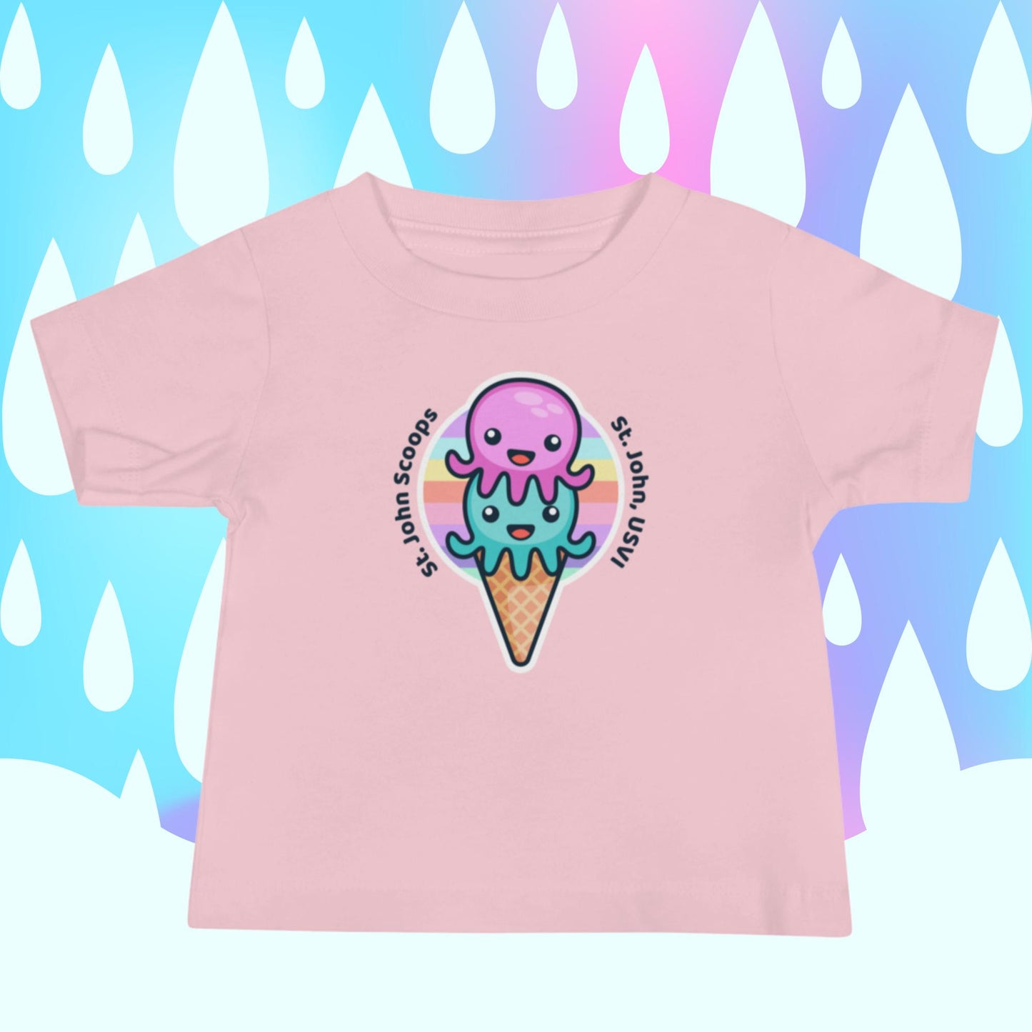 Baby Tee Octopus Pink/Blue