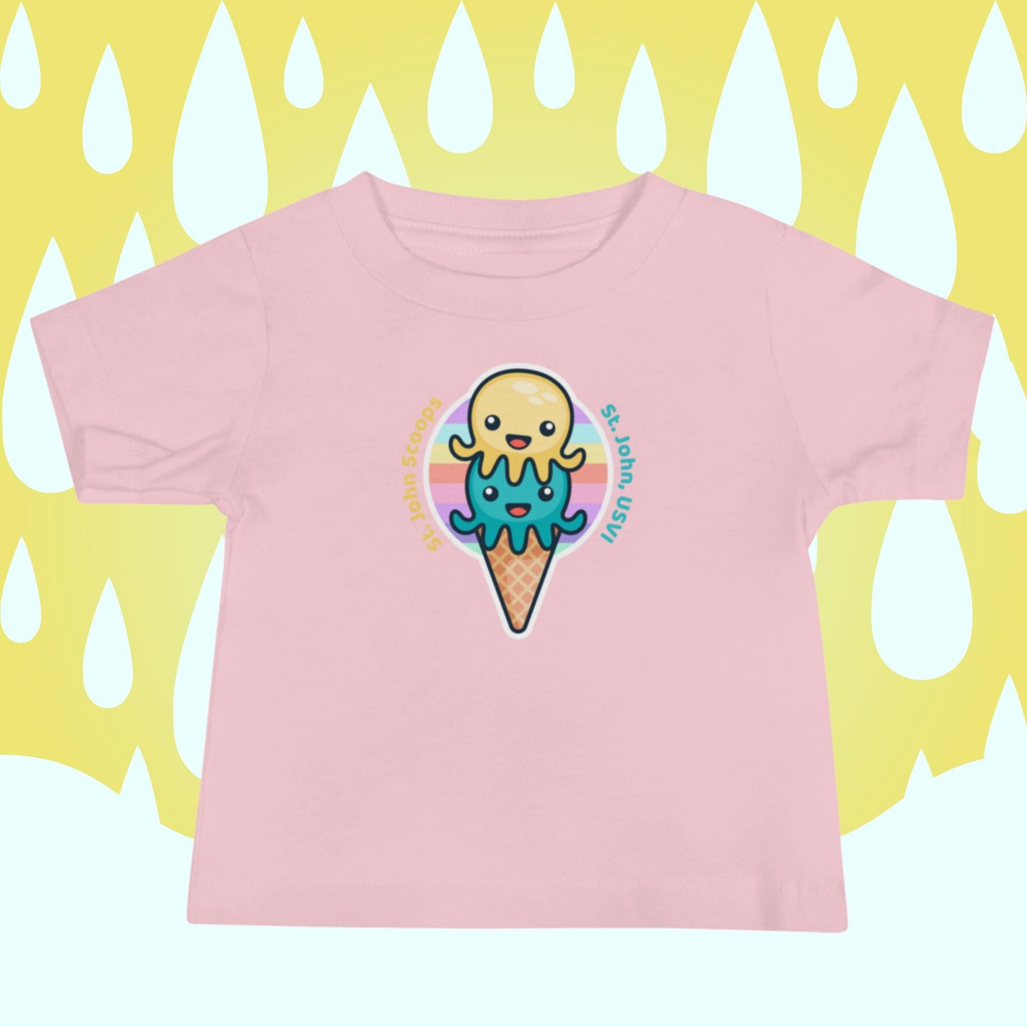 Baby Tee Octopus Yellow/Blue