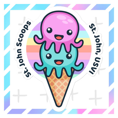 Sticker Octopus Pink/Blue