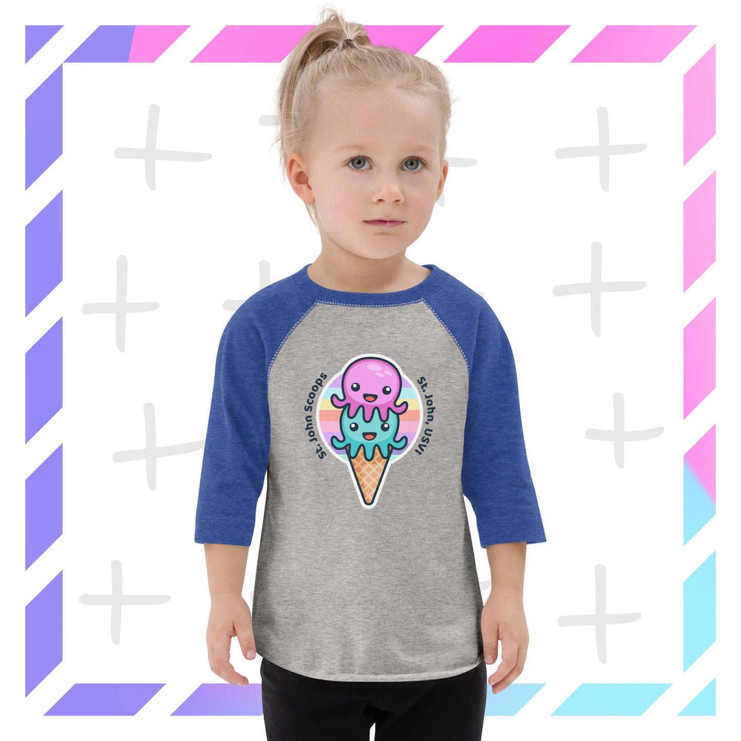 Toddler Baseball Tee Octopue