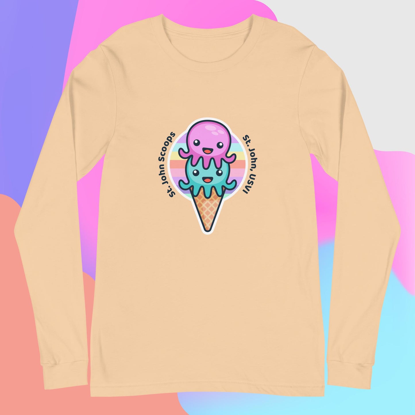 Adult Long Sleeve Tee Octopus