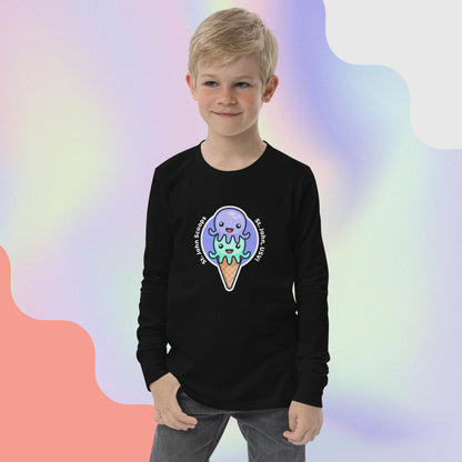 Youth Long Sleeve Tee Octopus Purple/Green