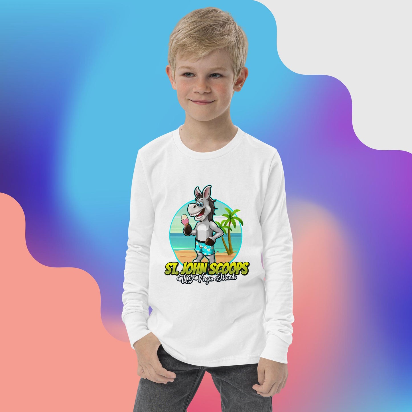 Youth Long Sleeve Tee Donkey